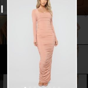 Fashionova Nude rouched dress